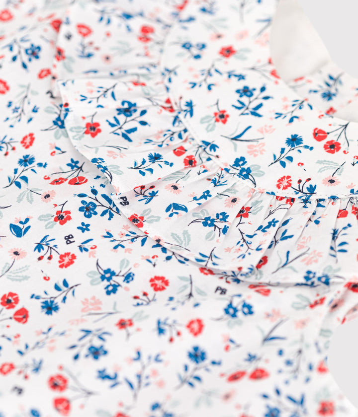 BLUSA SENZA MANICHE CON STAMPA A FIORI