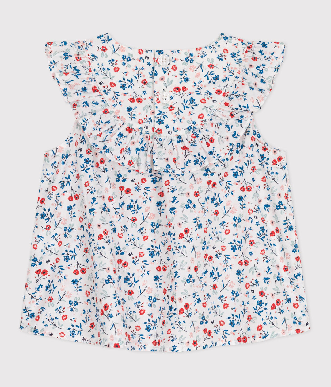 BLUSA SENZA MANICHE CON STAMPA A FIORI