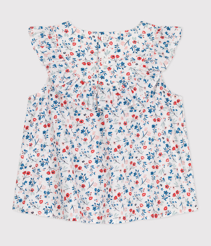BLUSA SENZA MANICHE CON STAMPA A FIORI