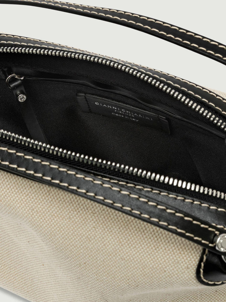 BORSA ALIFA IN TESSUTO NATURE E NERO