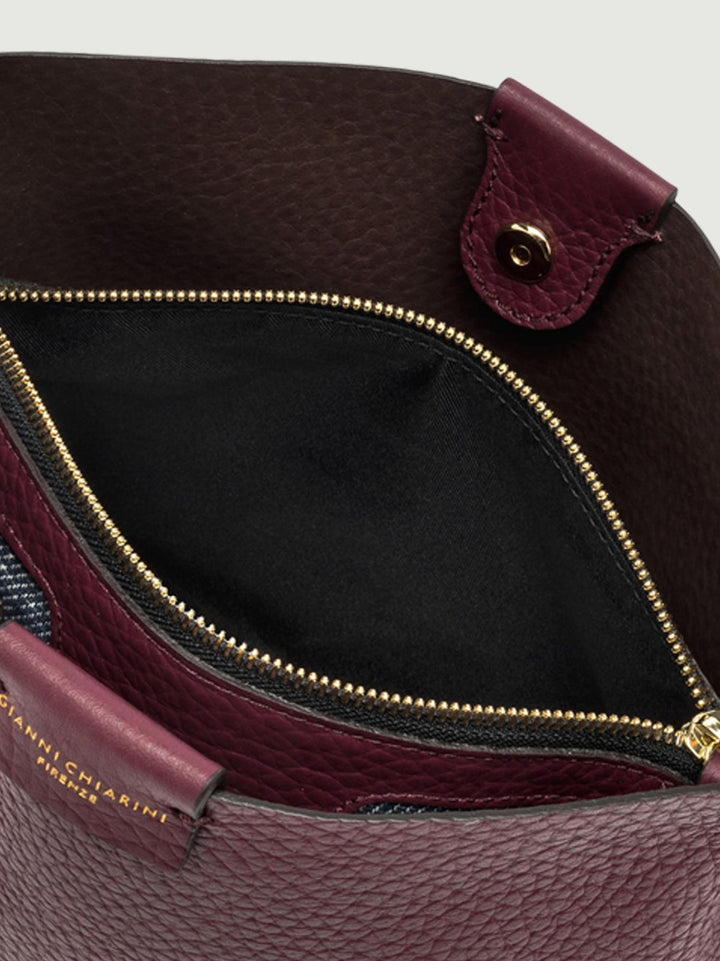 BORSA ARETHA IN PELLE BORDEAUX