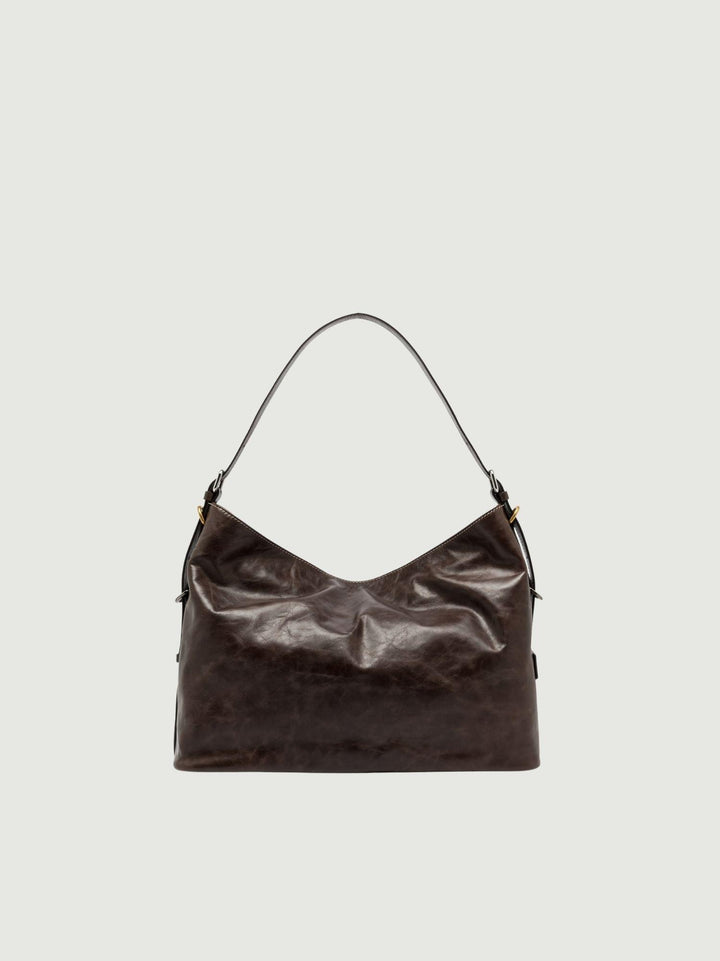 BORSA ASTRID IN PELLE EFFETTO VINTAGE ESPRESSO