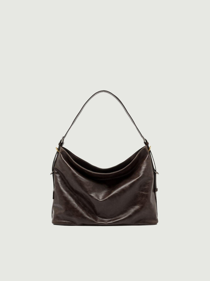 BORSA ASTRID IN PELLE EFFETTO VINTAGE ESPRESSO