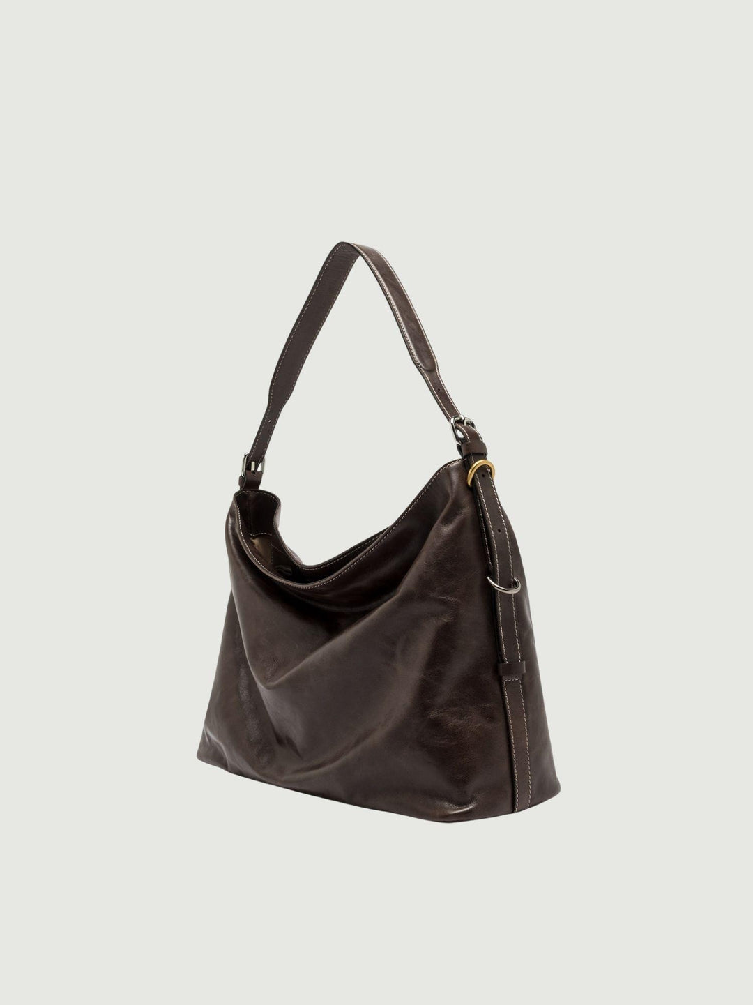 BORSA ASTRID IN PELLE EFFETTO VINTAGE ESPRESSO