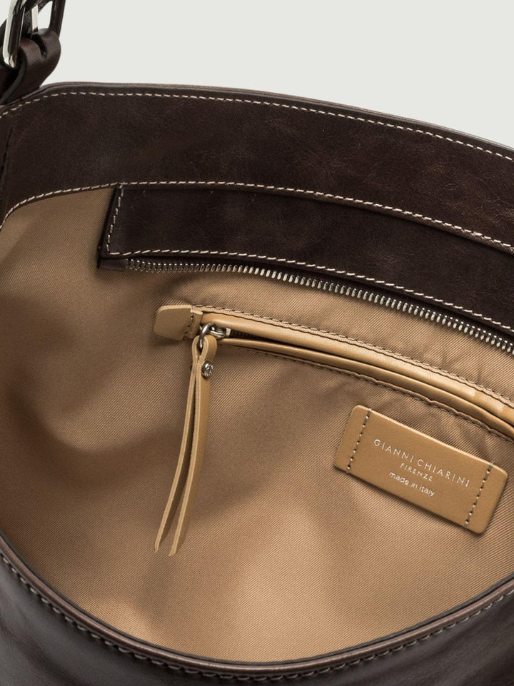 BORSA ASTRID IN PELLE EFFETTO VINTAGE ESPRESSO