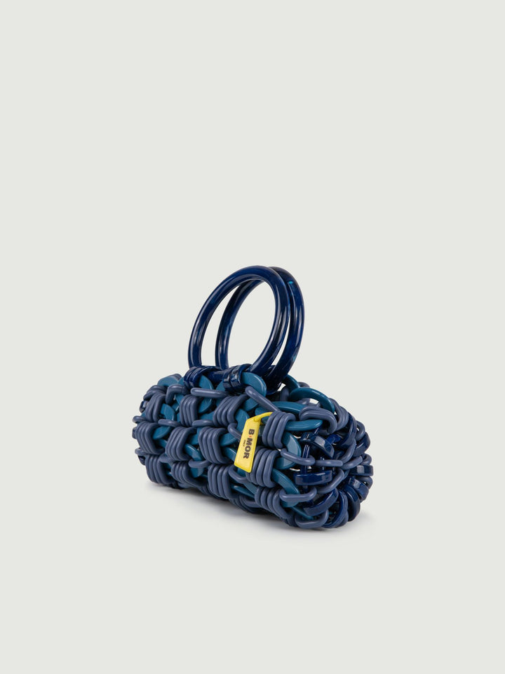 BORSA A MANO LOOP IN RESINA MULTICOLOR BLU