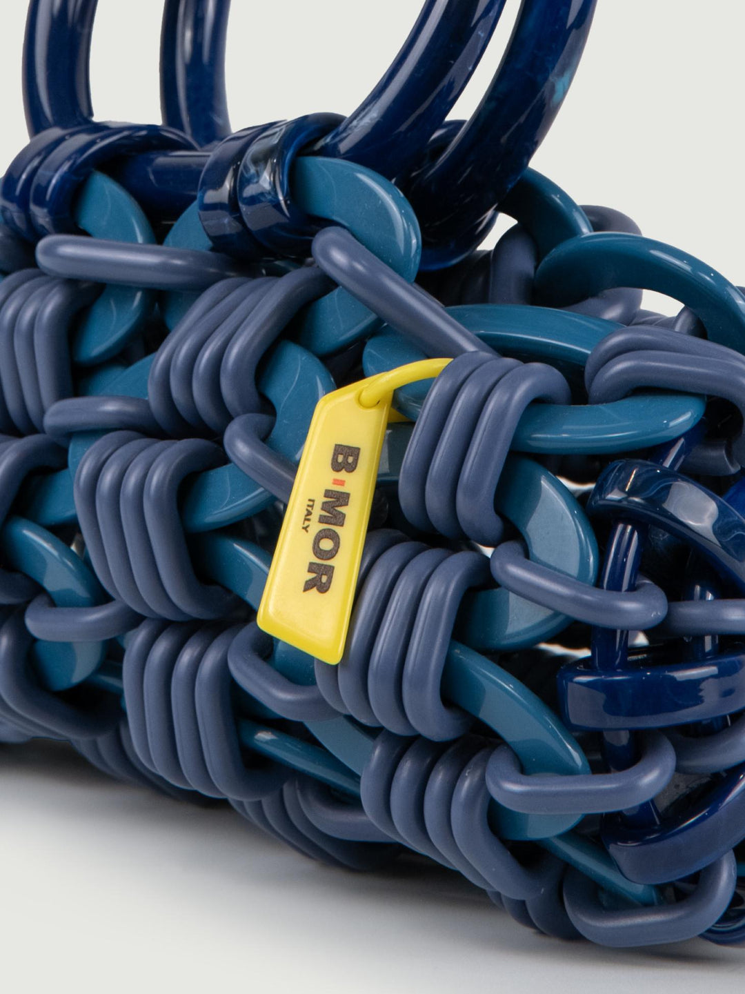 BORSA A MANO LOOP IN RESINA MULTICOLOR BLU