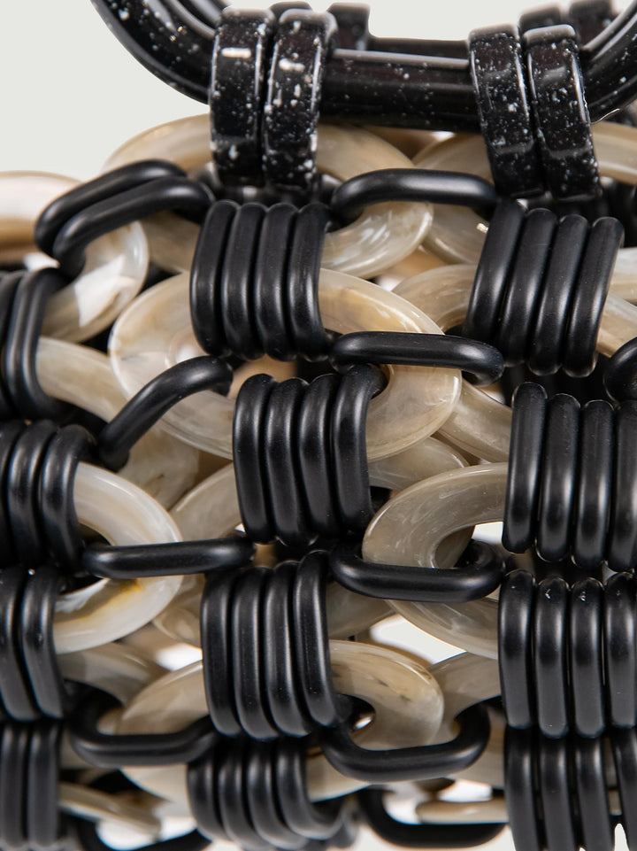 BORSA A MANO LOOP IN RESINA MULTICOLOR LIQUIRIZIA