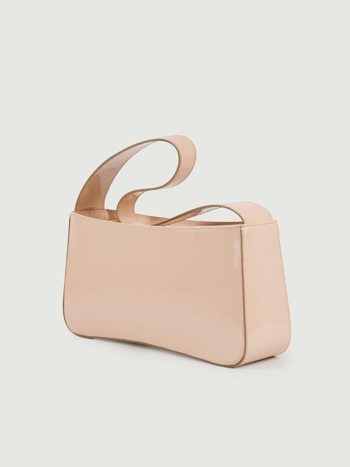 BORSA A SPALLA SEVENTY BEIGE IN VERNICE
