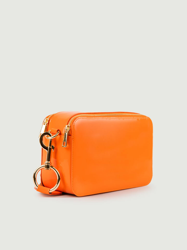 BORSA A TRACOLLA MAXI YOURS ARANCIONE IN PELLE VERNICE