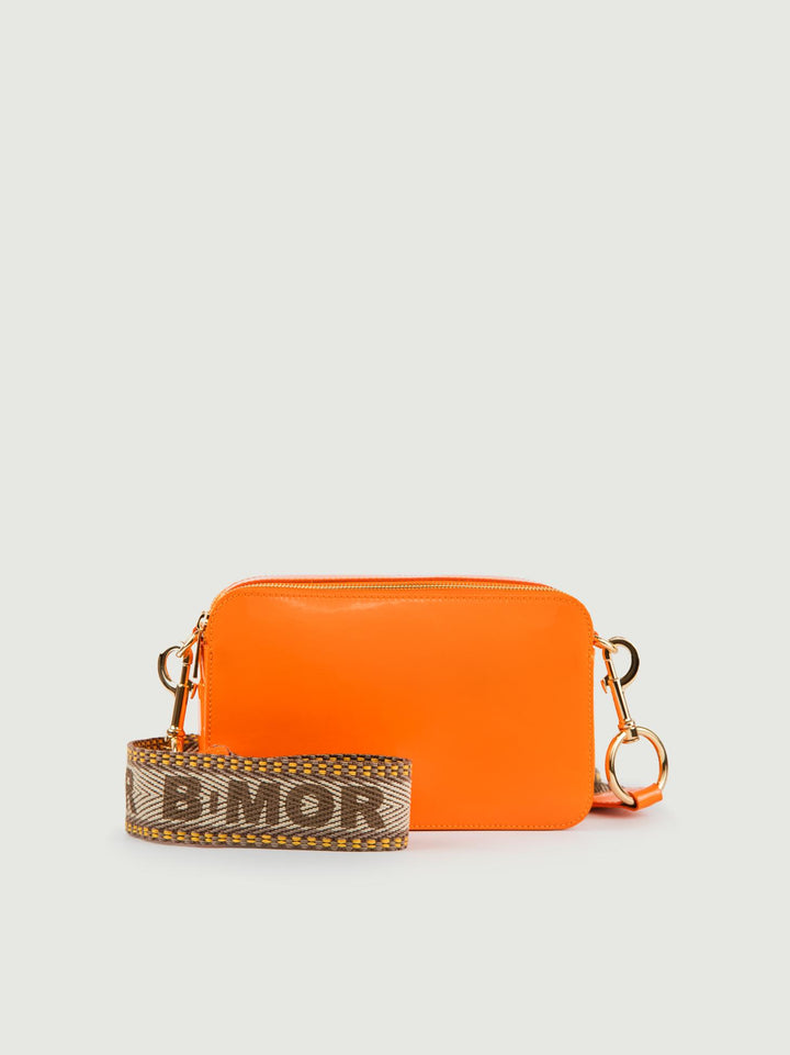 BORSA A TRACOLLA MAXI YOURS ARANCIONE IN PELLE VERNICE