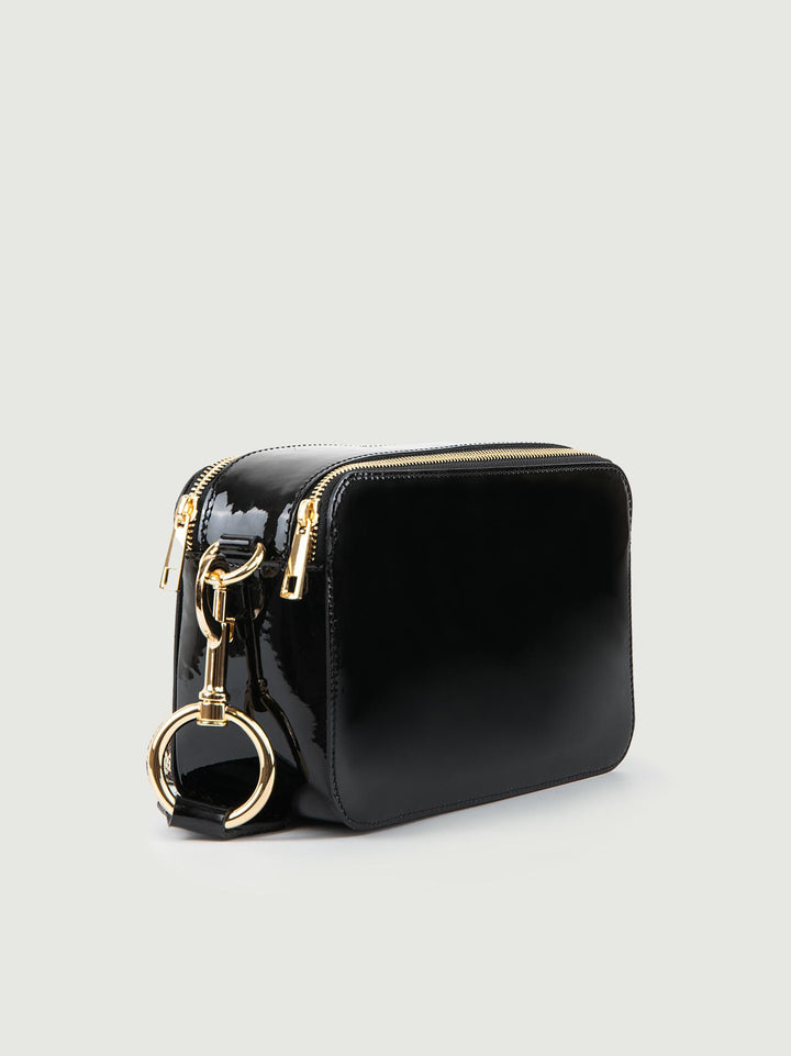 BORSA A TRACOLLA MAXI YOURS NERA IN PELLE VERNICE