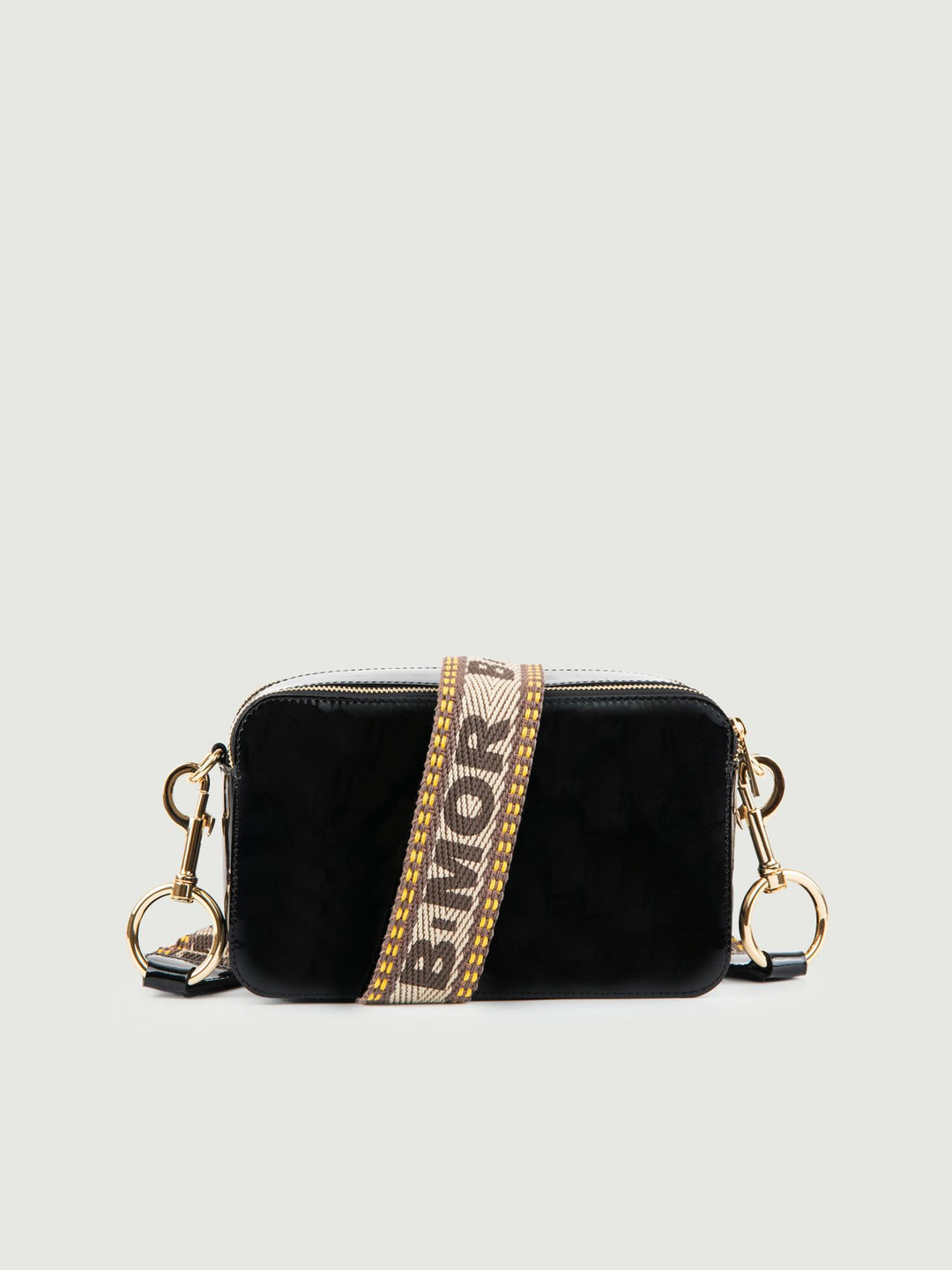 BORSA A TRACOLLA MAXI YOURS NERA IN PELLE VERNICE