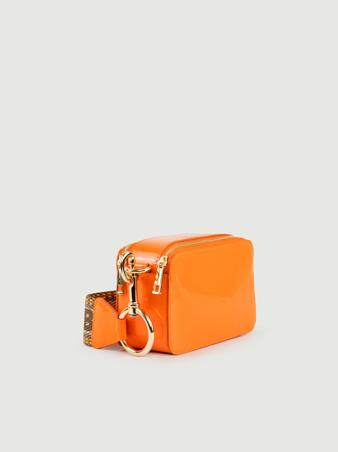 BORSA A TRACOLLA YOURS ARANCIONE IN PELLE VERNICE
