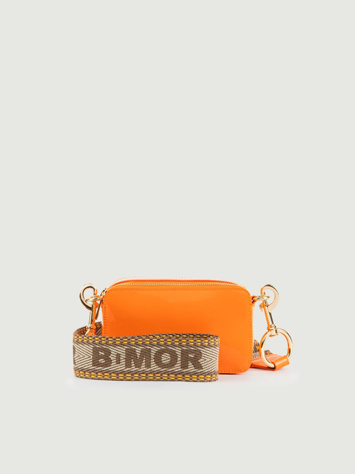 BORSA A TRACOLLA YOURS ARANCIONE IN PELLE VERNICE