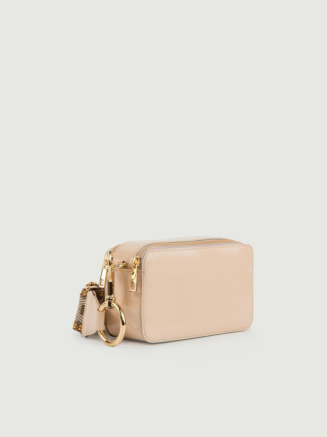 BORSA A TRACOLLA YOURS BEIGE IN PELLE VERNICE