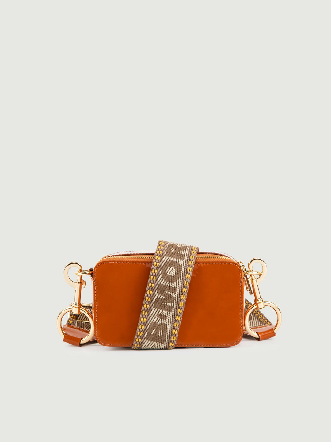 BORSA A TRACOLLA YOURS MATTONE IN PELLE VERNICE