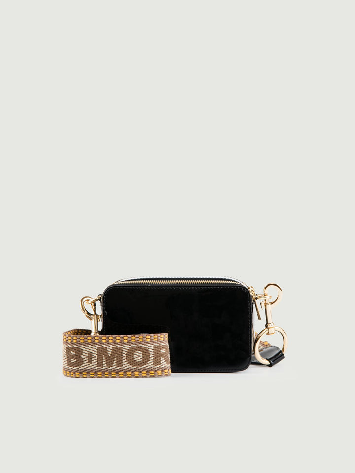 BORSA A TRACOLLA YOURS NERA IN PELLE VERNICE