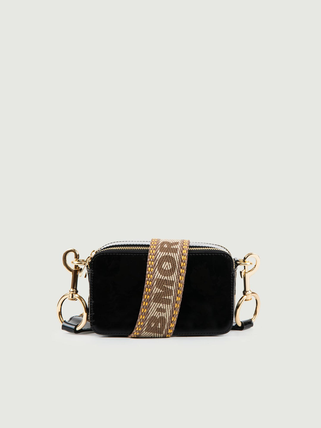 BORSA A TRACOLLA YOURS NERA IN PELLE VERNICE