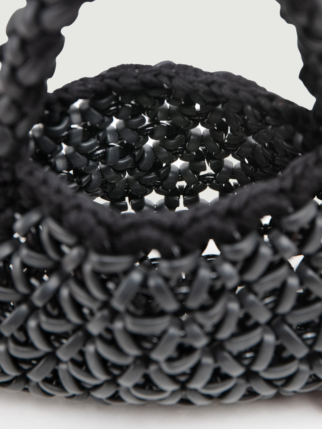 BORSA BIG CRUSH IN RESINA E PELLE NERA