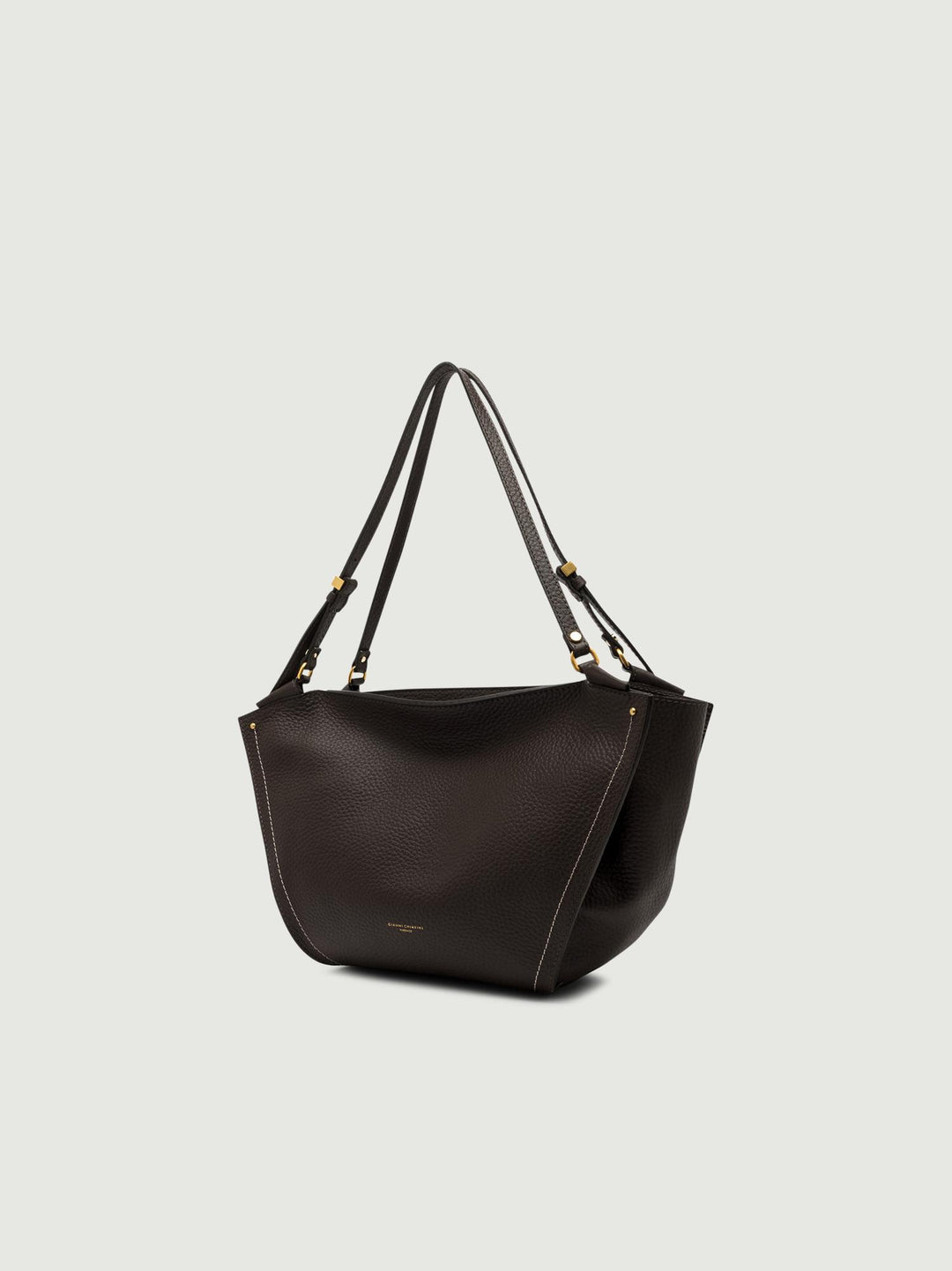 BORSA BLOOM IN PELLE TESTA MORO