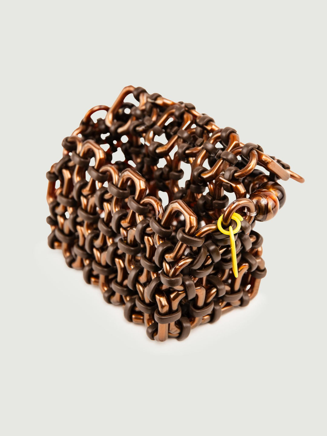BORSA BUBBLE IN RESINA BRONZO METALLIZZATO