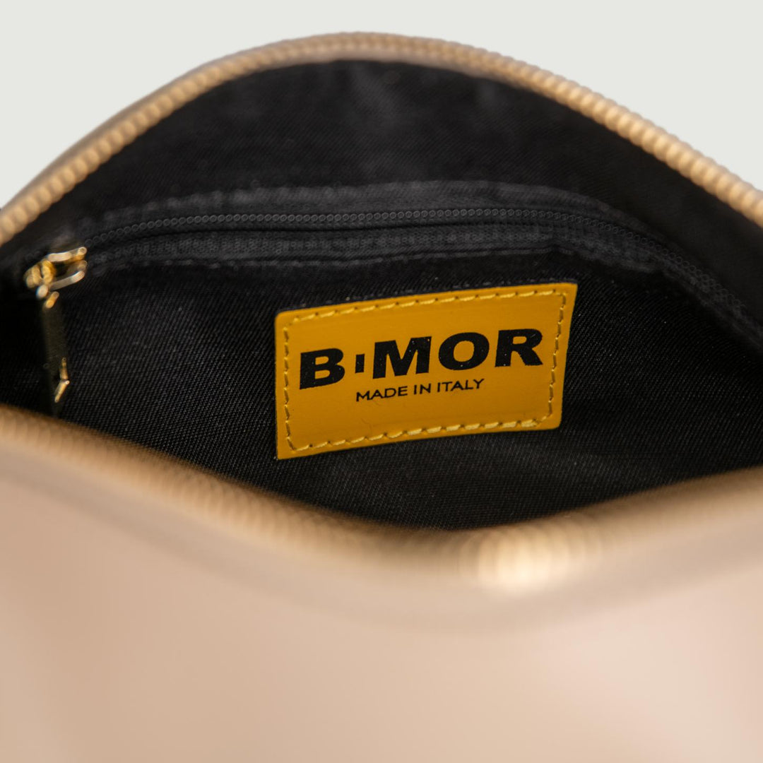 BORSA CILINDRO A TRACOLLA IN PELLE BEIGE "CIRCULAR"