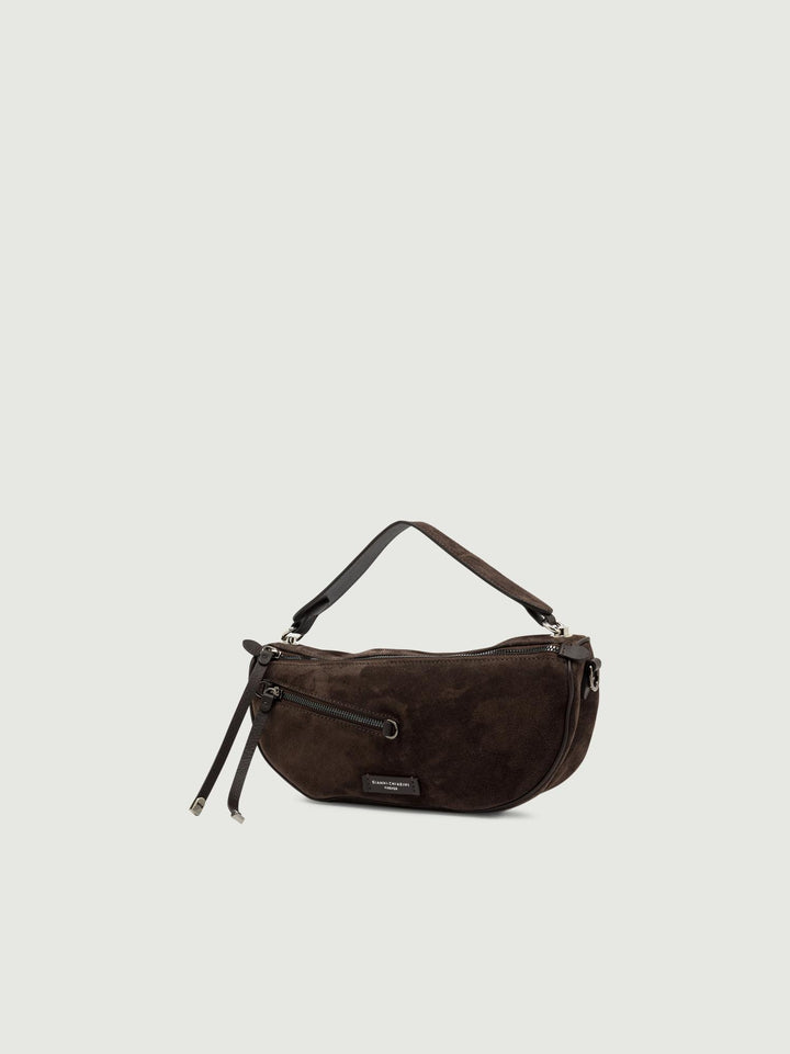 BORSA CINDY IN CAMOSCIO MOKA