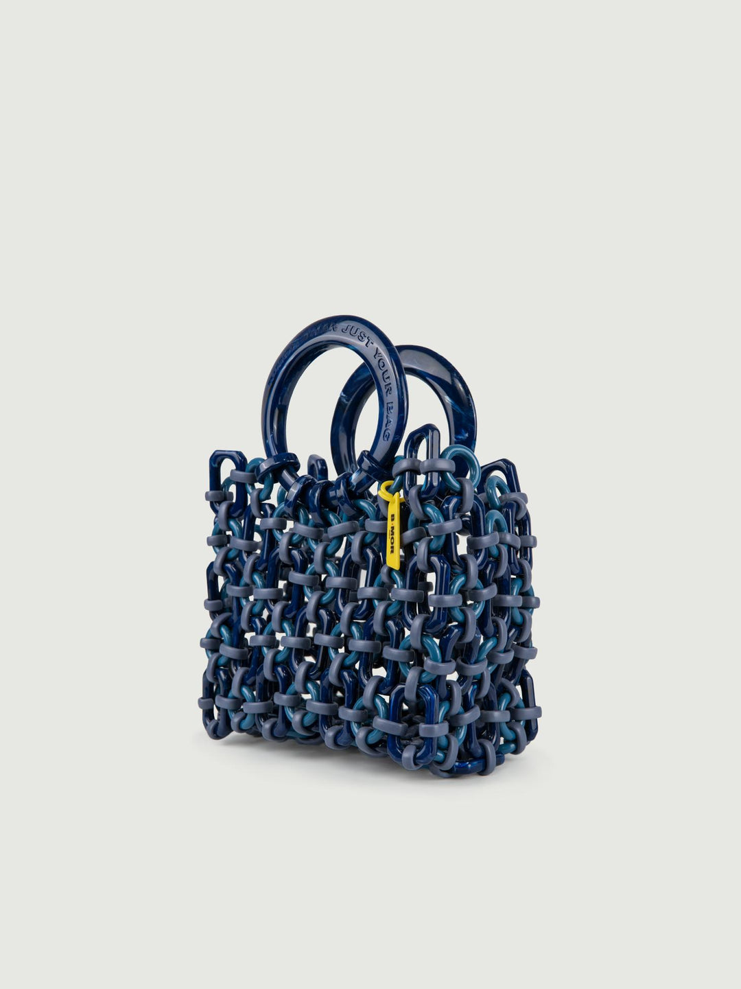 BORSA CON MANICI DOLL IN RESINA MULTICOLOR BLU
