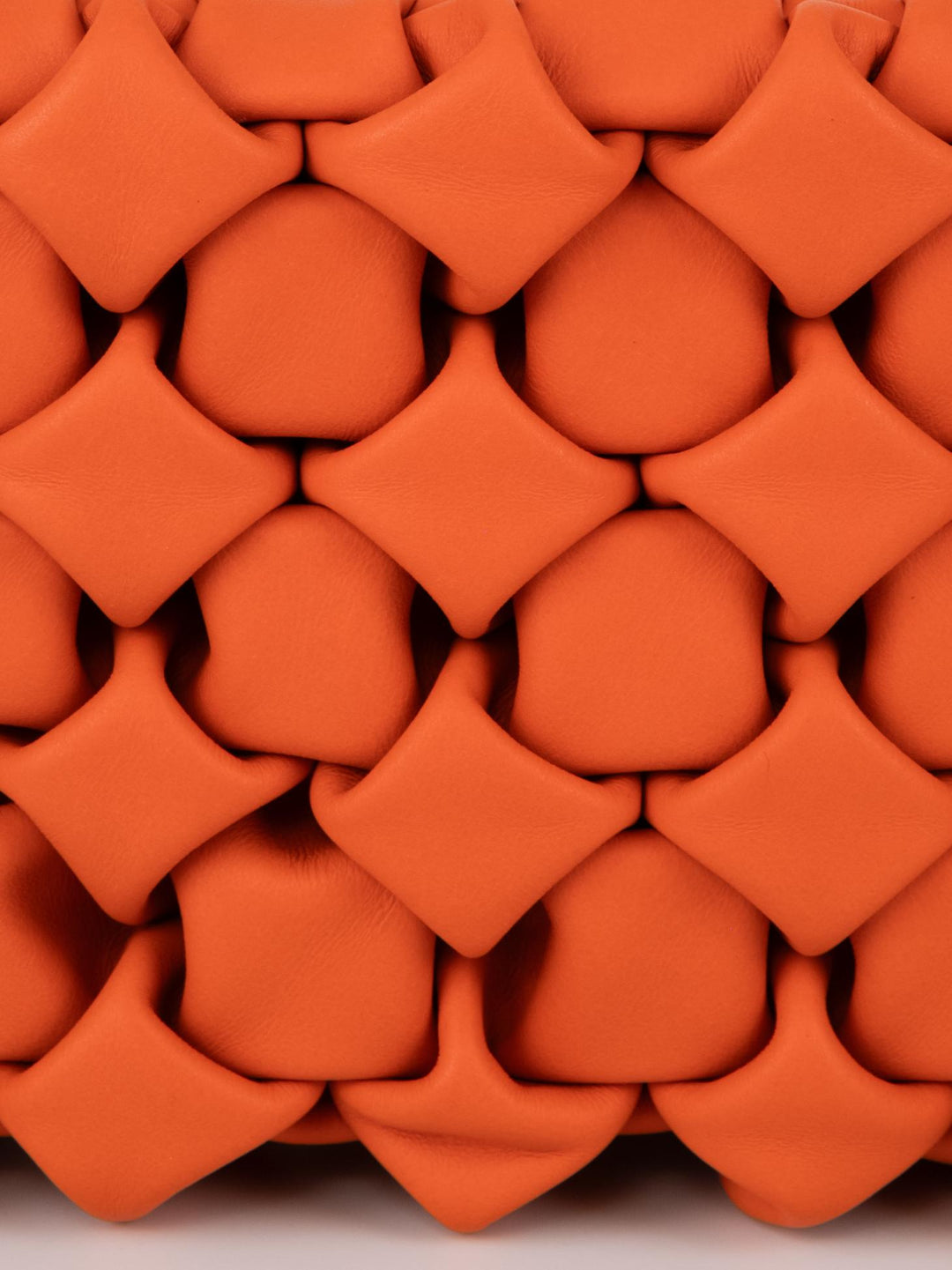 BORSA CURLY IN PELLE INTRECCIATA ARANCIONE