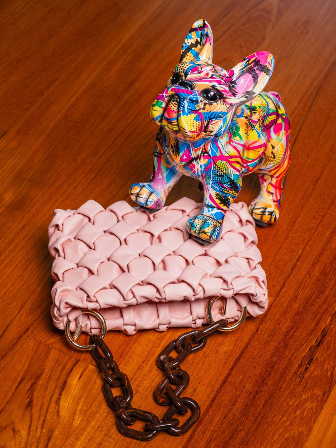 BORSA CURLY IN PELLE INTRECCIATA CIPRIA