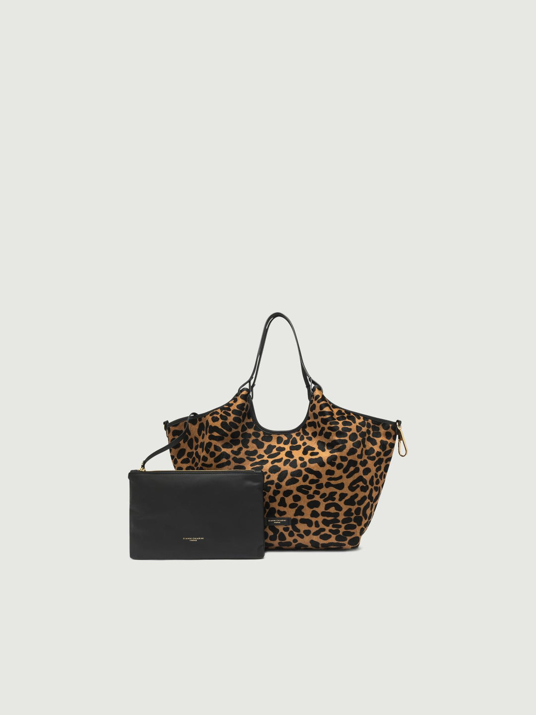 BORSA DUA IN CAVALLINO LEOPARDO
