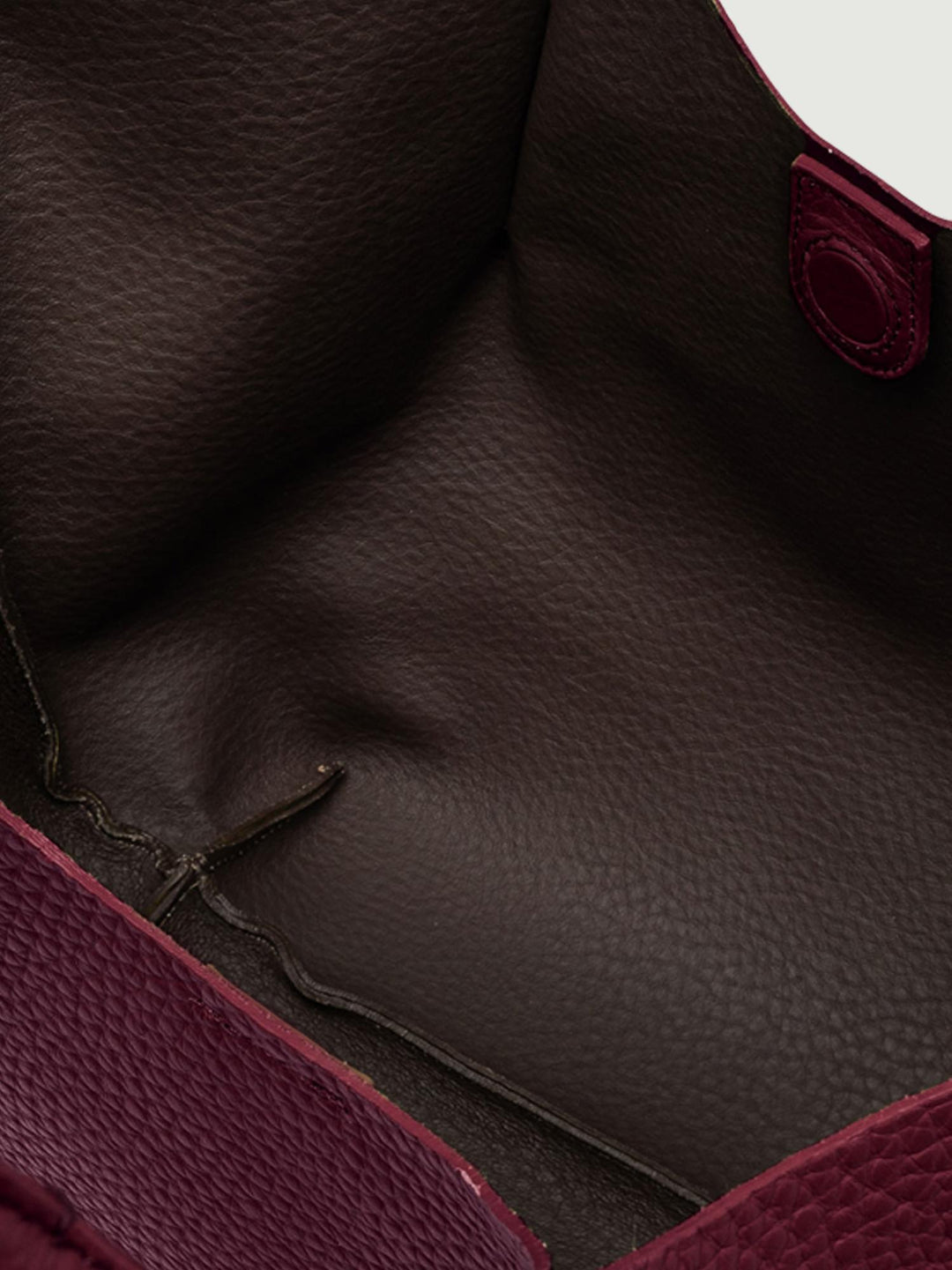 BORSA DUA IN PELLE BORDEAUX