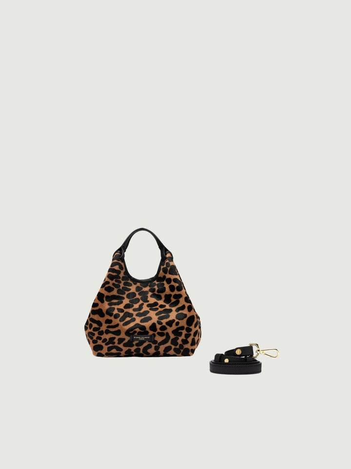 BORSA DUA SMALL IN CAVALLINO LEOPARDO