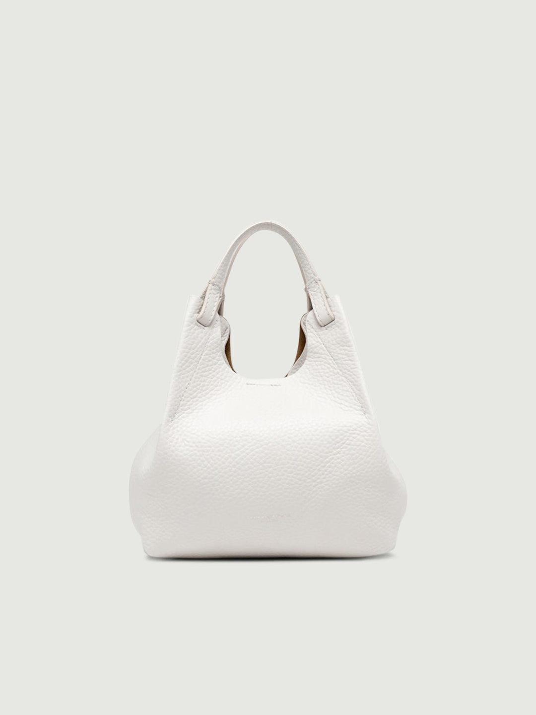 BORSA DUA SMALL IN PELLE SABBIA