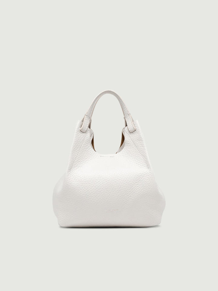 BORSA DUA SMALL IN PELLE SABBIA