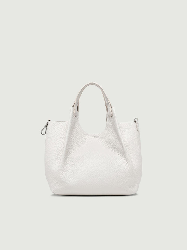 BORSA DUA SMALL IN PELLE SABBIA