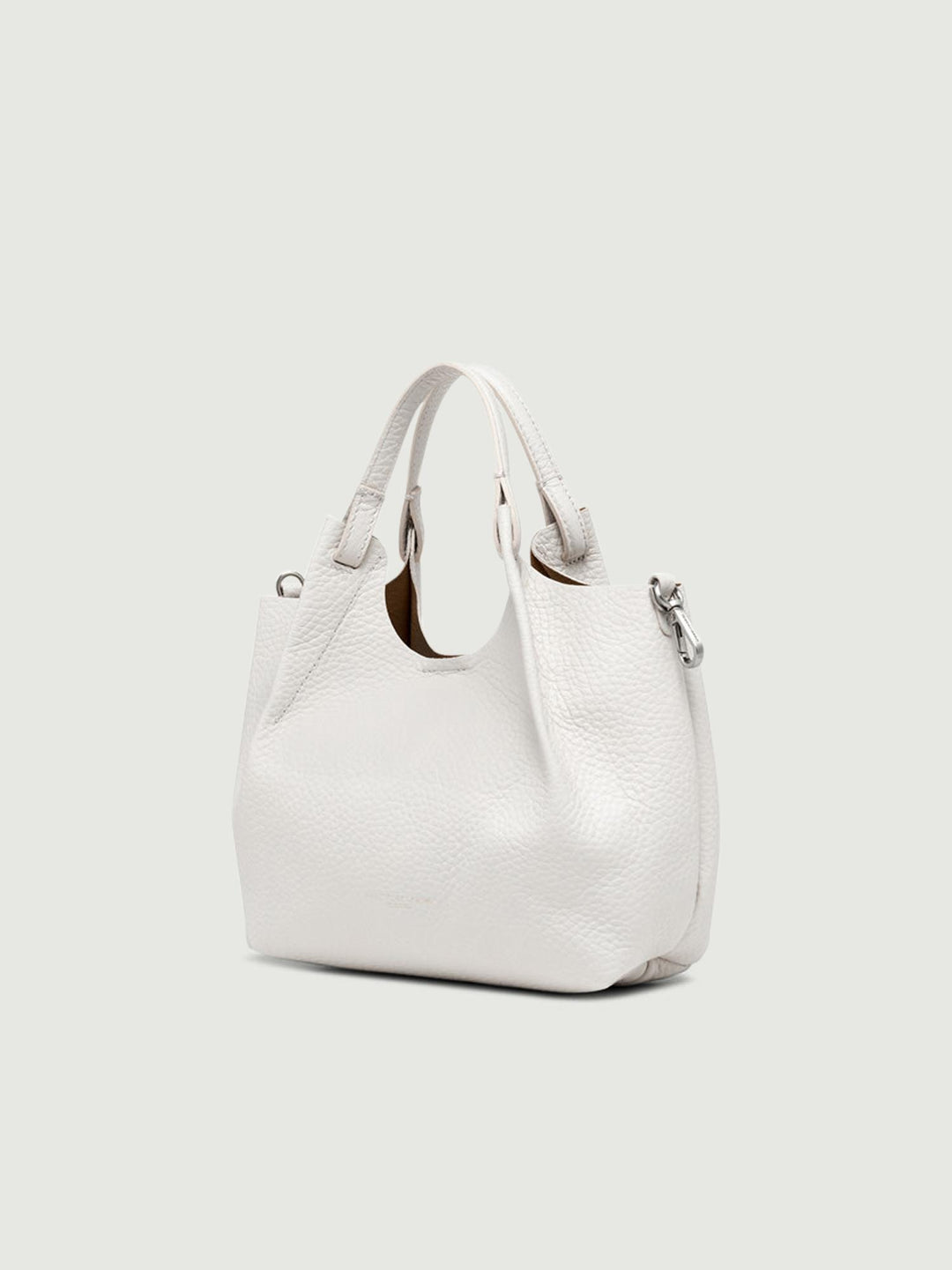 BORSA DUA SMALL IN PELLE SABBIA
