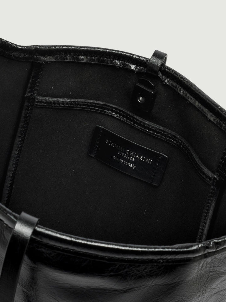 BORSA ELIANA IN PELLE VINTAGE NERA