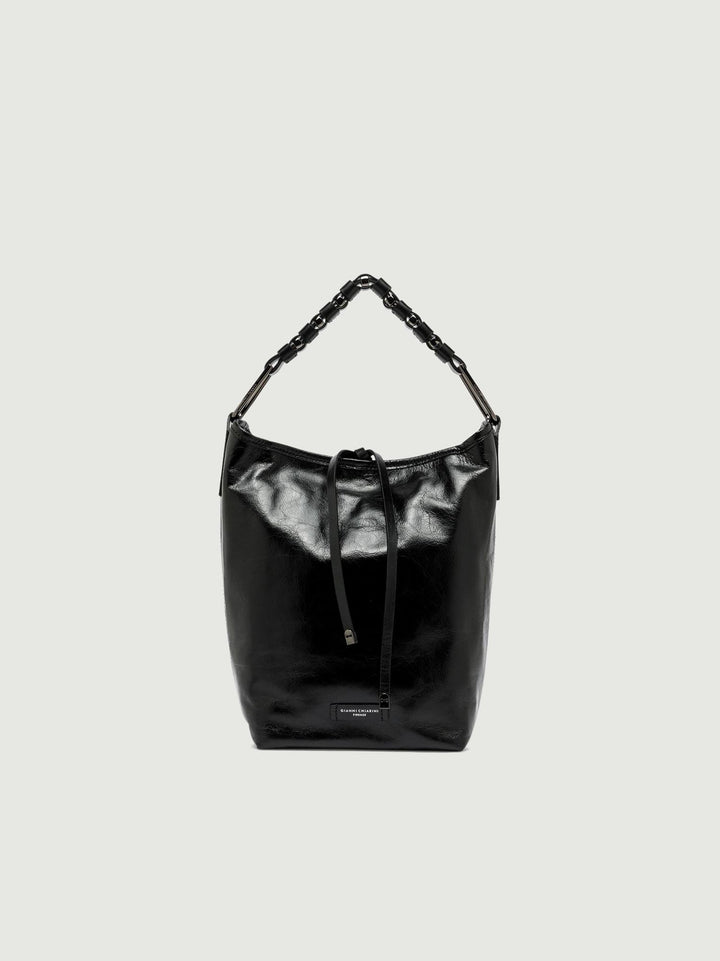 BORSA ELIANA IN PELLE VINTAGE NERA