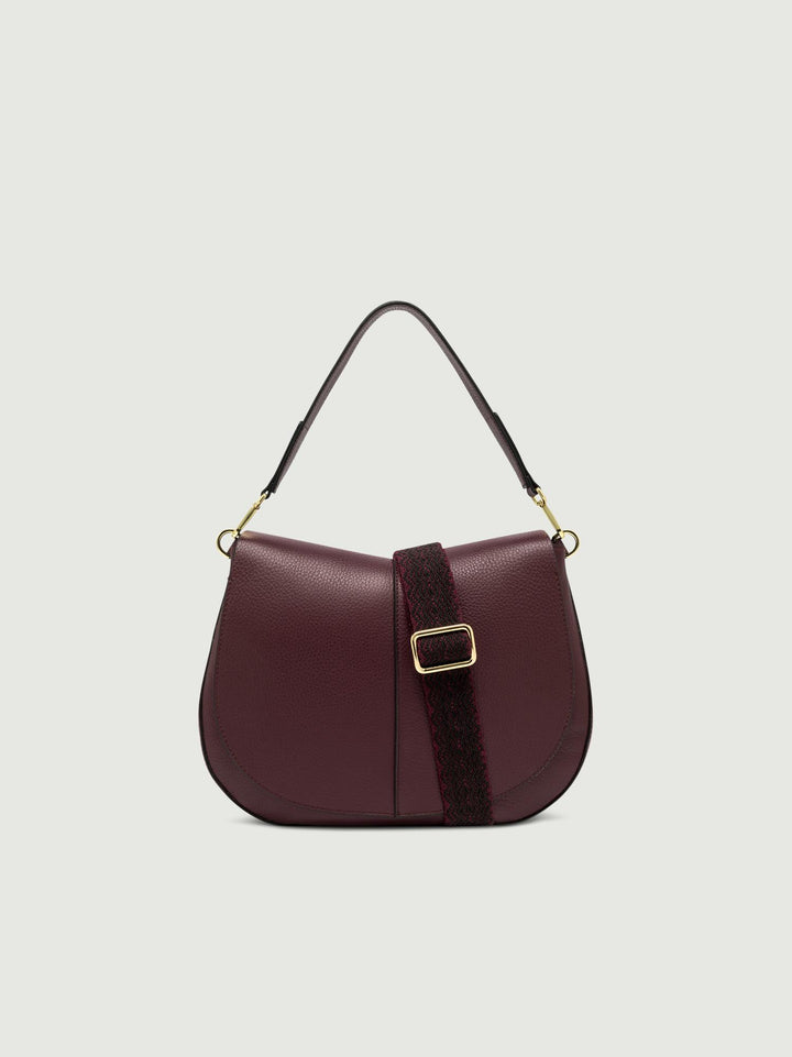 BORSA HELENA ROUND GRANDE BORDEAUX