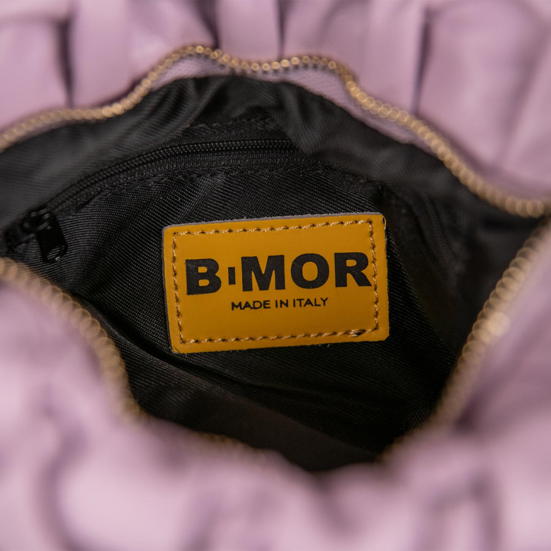 BORSA IN PELLE INTRECCIATA LILLA "CURLY"