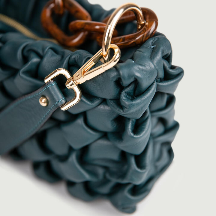 BORSA IN PELLE INTRECCIATA OTTANIO "CURLY"