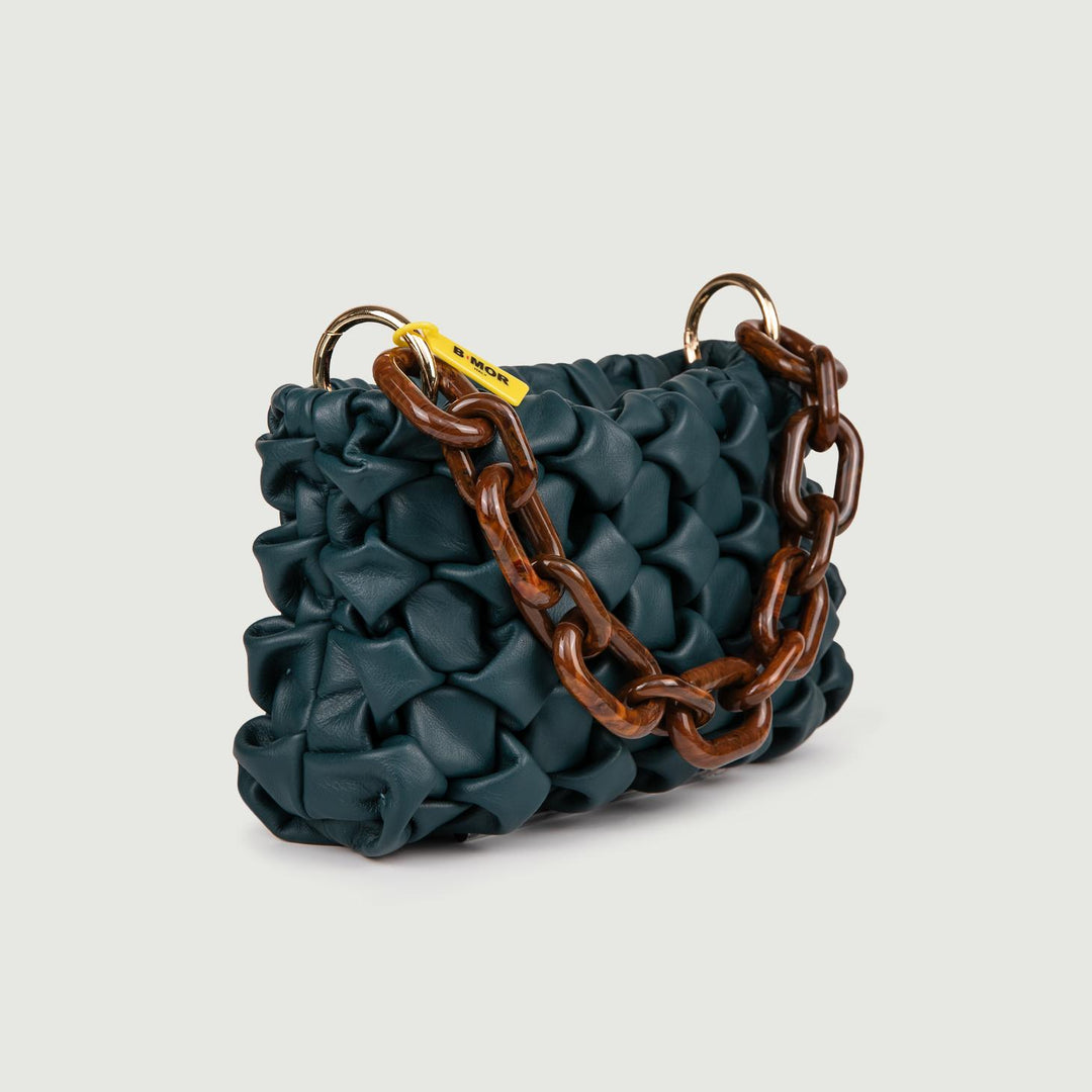 BORSA IN PELLE INTRECCIATA OTTANIO "CURLY"