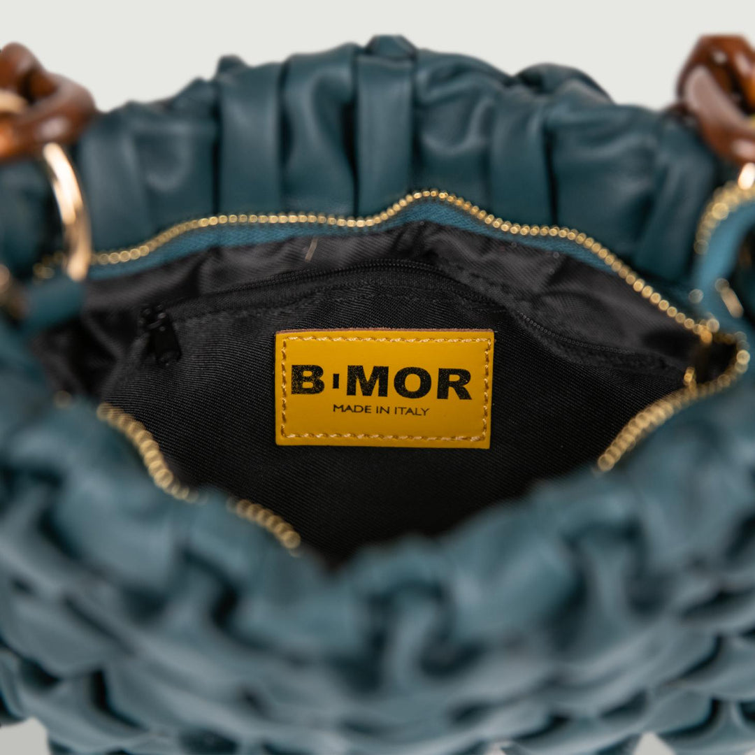 BORSA IN PELLE INTRECCIATA OTTANIO "CURLY"