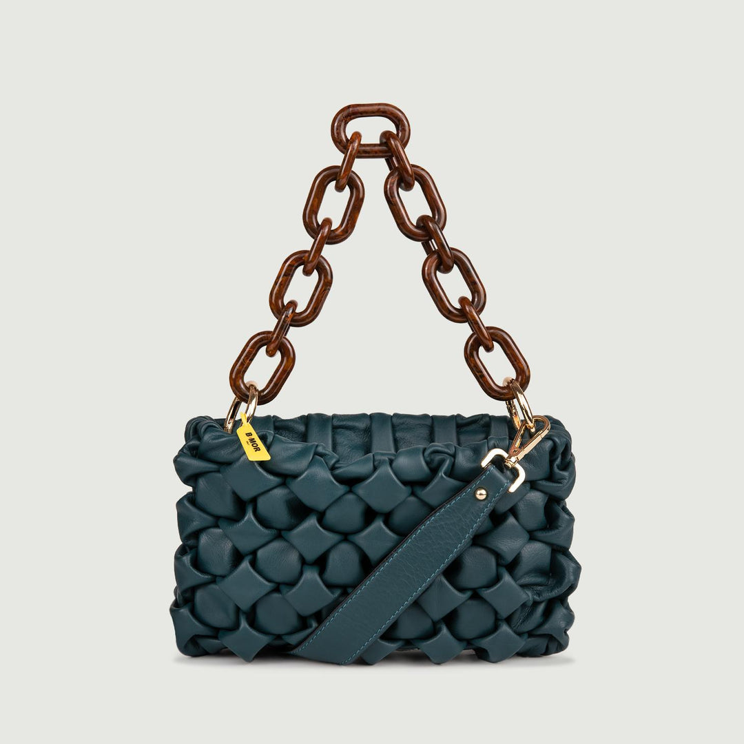 BORSA IN PELLE INTRECCIATA OTTANIO "CURLY"