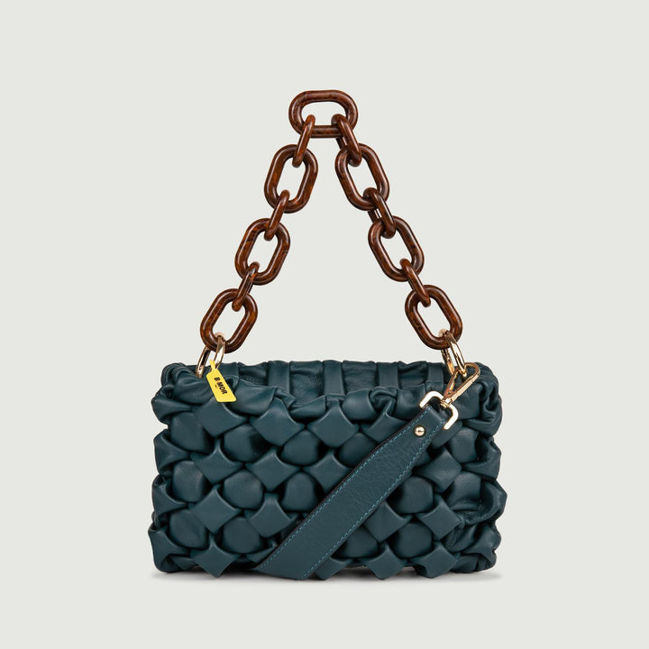 BORSA IN PELLE INTRECCIATA OTTANIO "CURLY"