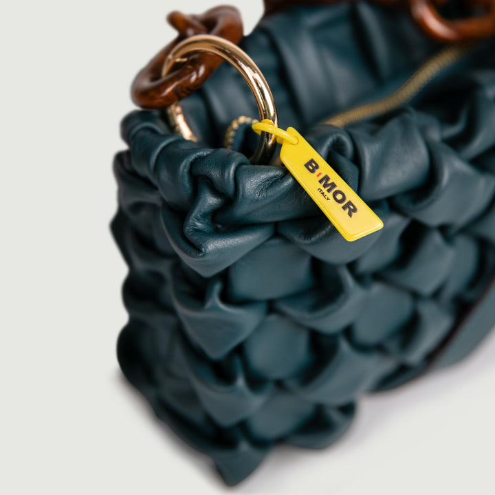 BORSA IN PELLE INTRECCIATA OTTANIO "CURLY"