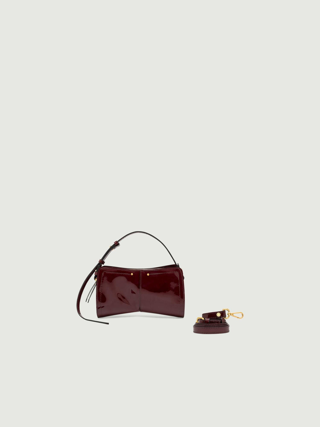 BORSA KEIRA IN VERNICE BORDEAUX