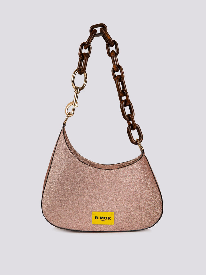 BORSA MINI CURVY Glitter Barbie Pink